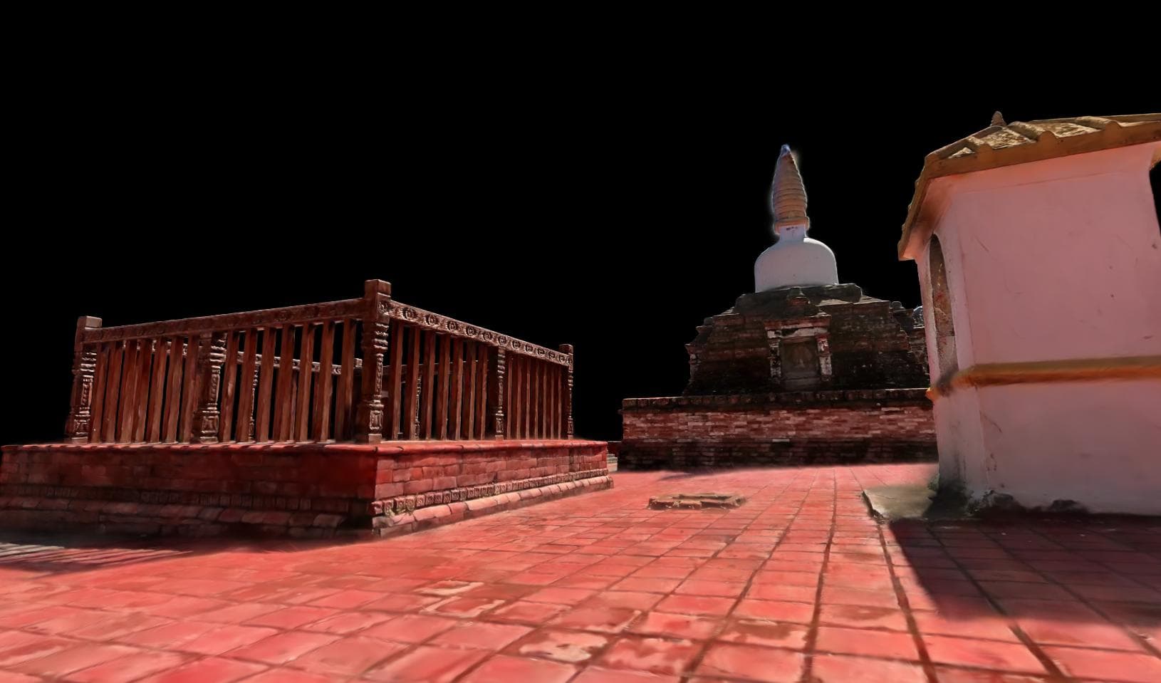 3DGS Rendered View of Stupa