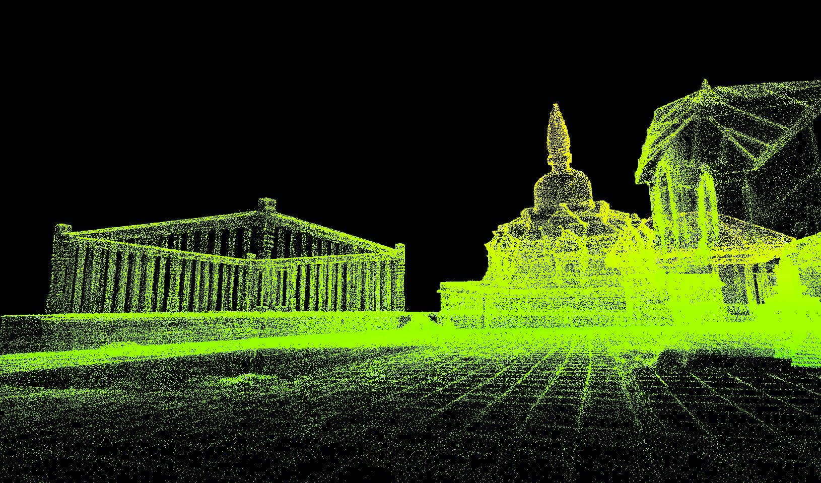 3D colored point cloud of Chilancho Stupa